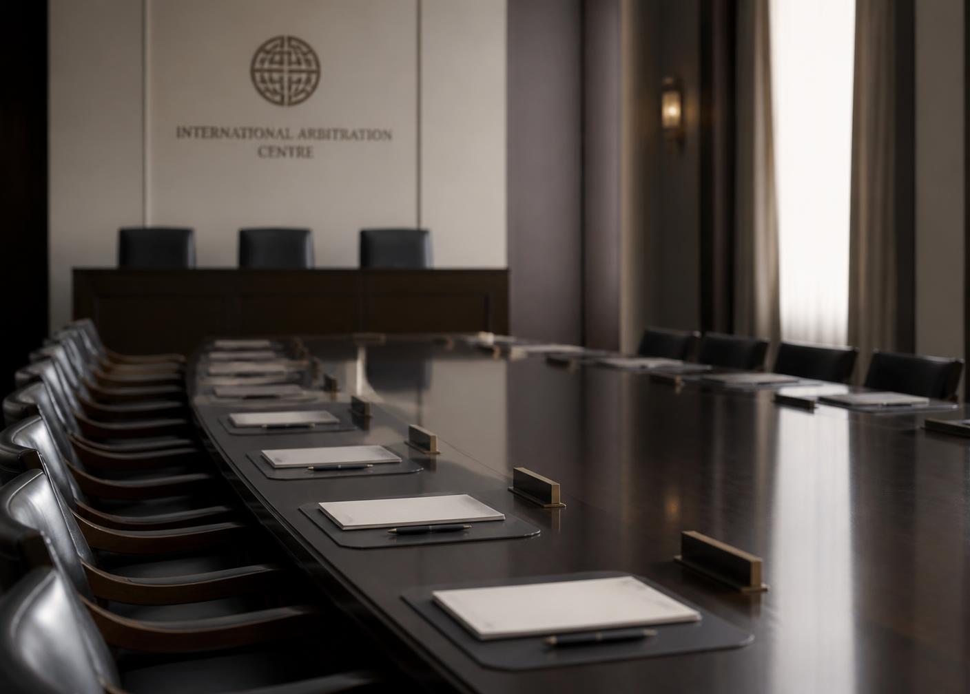 International arbitration hearing room